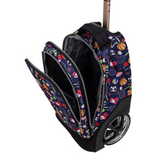 Wires All Sport Big Wheel School Bag Trolley Set of 3 (Lunch Bag & Pencil Case)