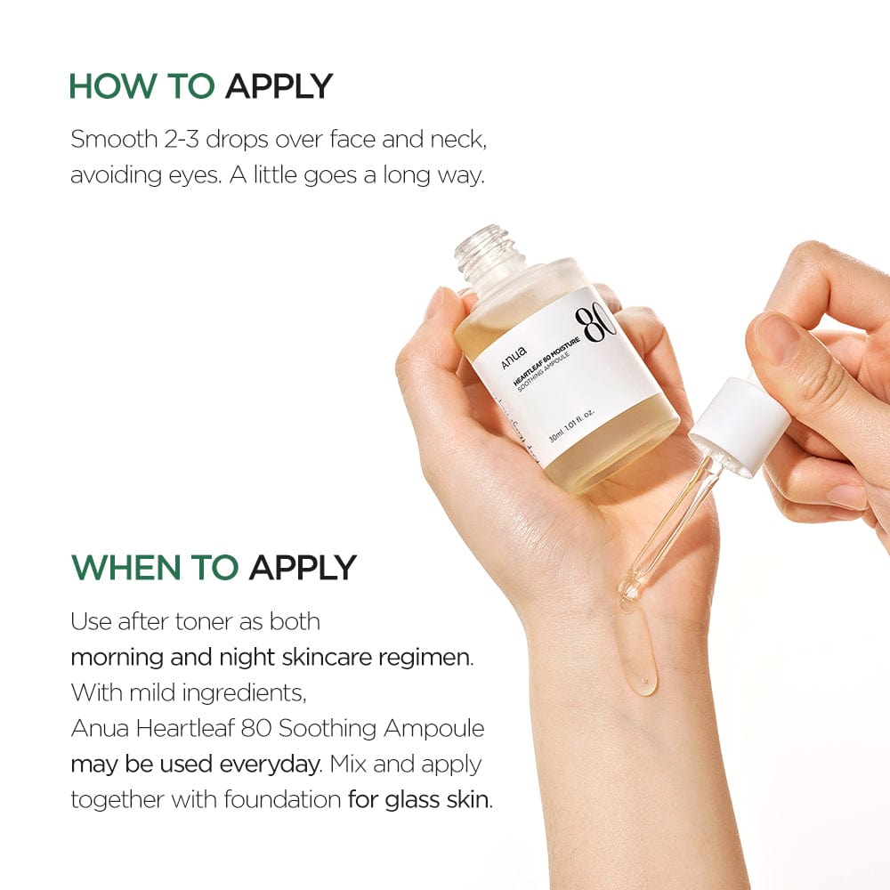 Anua Heartleaf 80 Soothing Ampoule 30ml - Al Himyan Perfumes | عطور هميان | Oud & Luxury Fragrances - ANUA