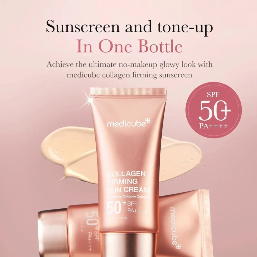 MEDICUBE COLLAGEN FIRMING SUNSCREEN SPF50+ 50ML - Al Himyan Perfumes | عطور هميان | Oud & Luxury Fragrances - Medicube