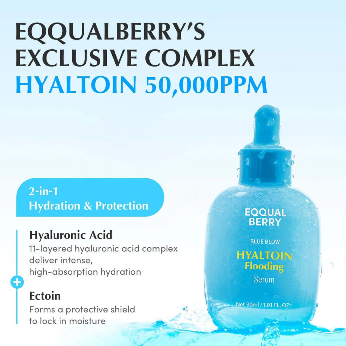 Eqqualberry Blue Blow Hyaltoin Flooding Serum 30ml - Al Himyan Perfumes | عطور هميان | Oud & Luxury Fragrances - Eqqualberry