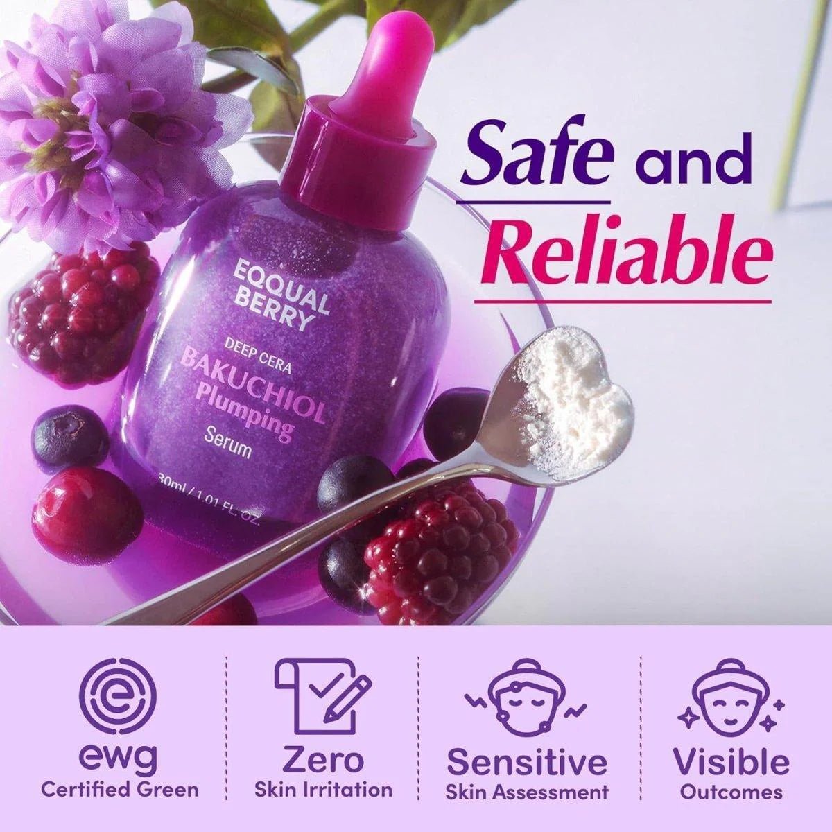 Eqqualberry Deep Cera Bakuchiol Plumping Serum 30ml - Al Himyan Perfumes | عطور هميان | Oud & Luxury Fragrances - Eqqualberry