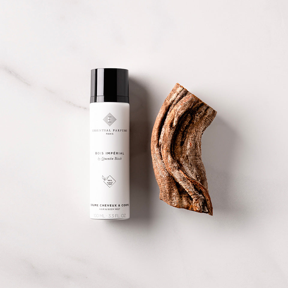 Essential Parfums Bois Imperial Hair and Body Mist 100ml with natural wood