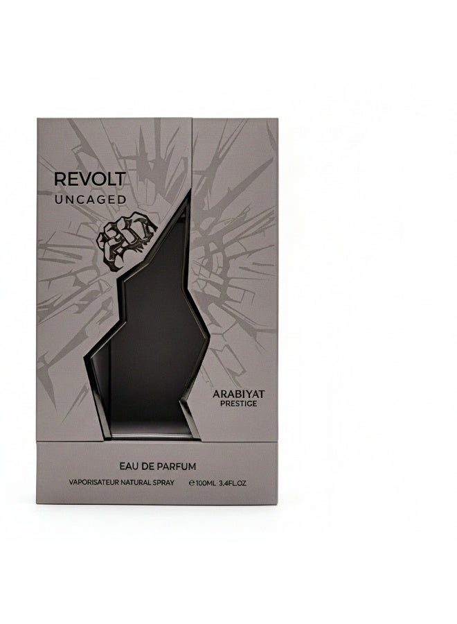 Arabiyat Prestige Revolt Uncaged Unisex EDP 100ml — packaging
