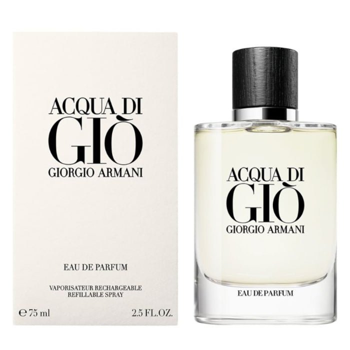 GIORGIO ARMANI ACQUA DI GIO FOR MEN EAU DE PARFUM 75ML REFILLABLE - Al Himyan Perfumes | عطور هميان | Oud & Luxury Fragrances - Armani Beauty