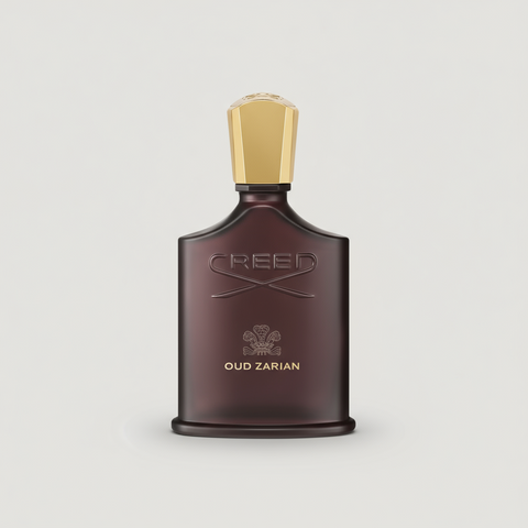 Creed Oud Zarian perfume bottle on a light gray background