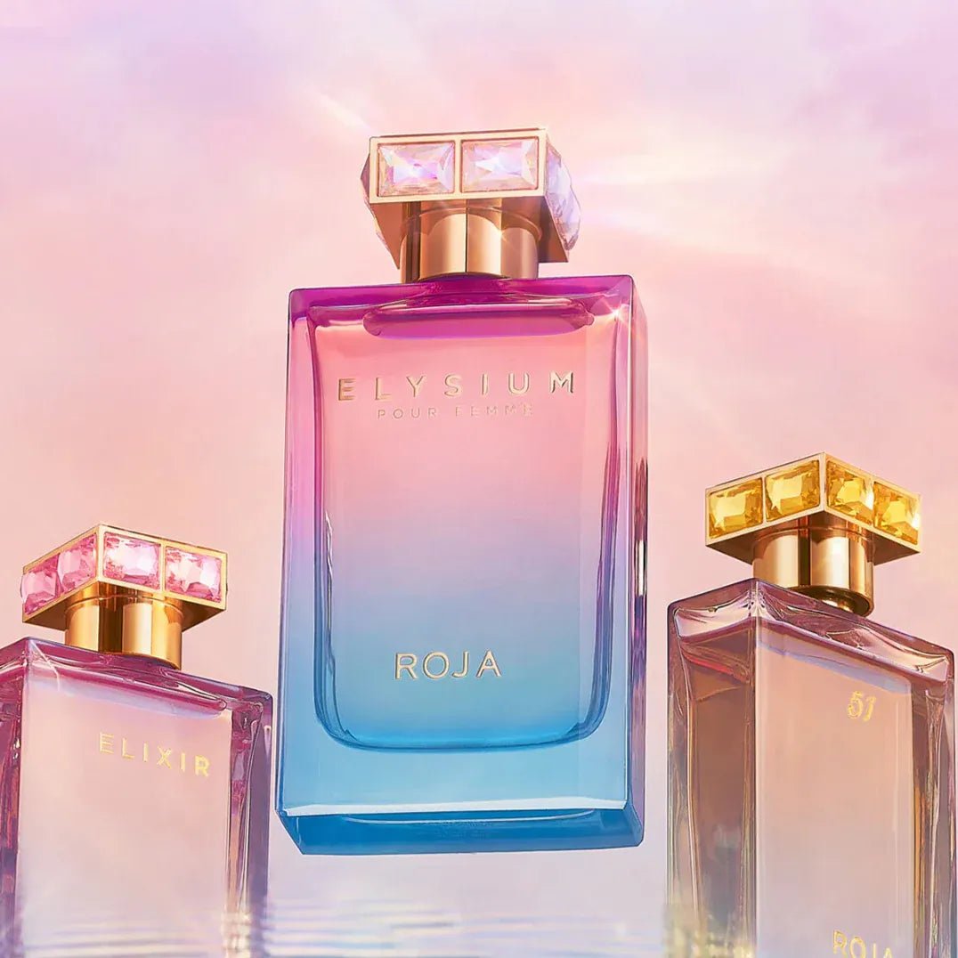 ELYSIUM POUR FEMME SET EDP 75ML + EDP 10ML TRAVEL SPRAY - Al Himyan Perfumes | عطور هميان | Oud & Luxury Fragrances - ROJA PARFUMS