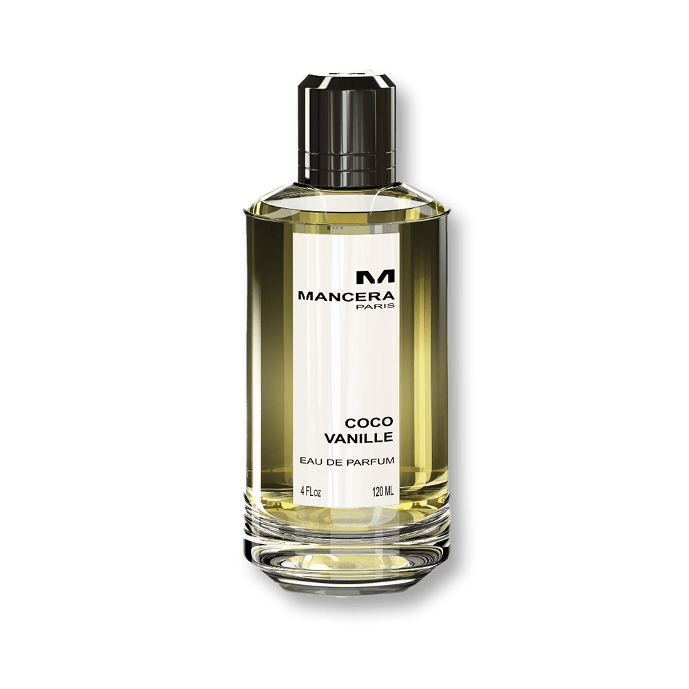 Mancera Coco Vanille perfume bottle on a transparent background