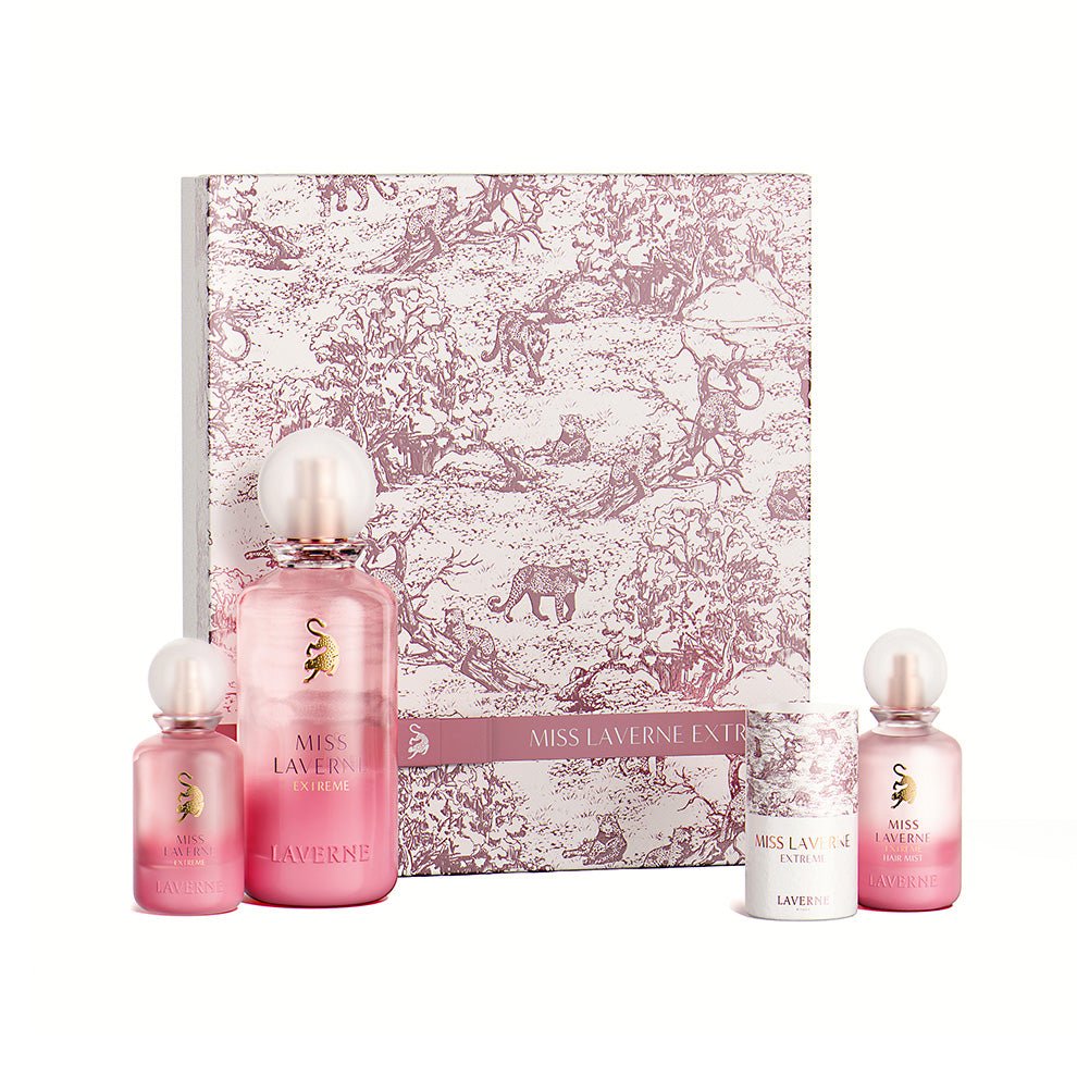 LAVERNE MISS LAVERNE EXTREME COLLECTION FOR WOMEN EDP 150ML+2*25ML+Scarf - Al Himyan Perfumes | عطور هميان | Oud & Luxury Fragrances - LAVERNE