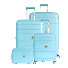 Pierre Cardin Upright Flexible/Hardcase Trolley Set of 4, Champagne