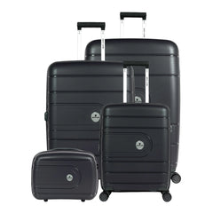 Pierre Cardin Upright Flexible/Hardcase Trolley Set of 4, Champagne