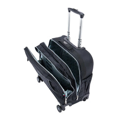 Wires Pure Black 8 Wheels School Bag Trolley Set of 4(Lunch Bag & Pencil Case)+Lunch Box