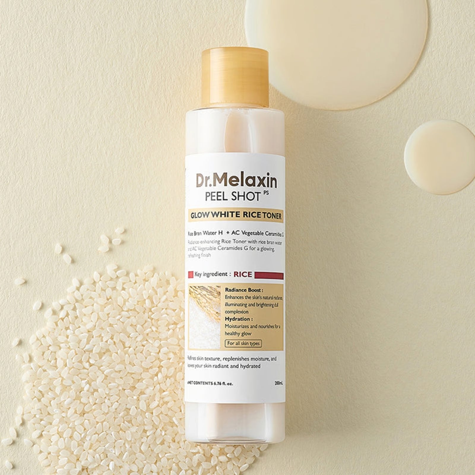 Dr.Melaxin Peel Shot Glow White Rice Toner 200ml Secondary image