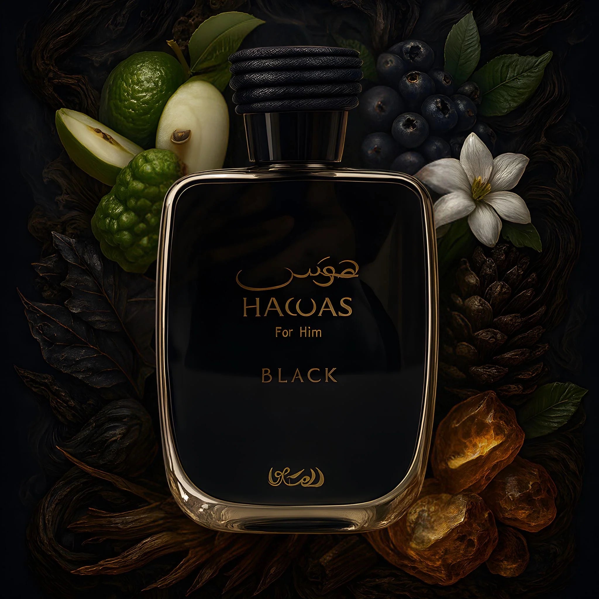 RASASI HAWAS BLACK FOR MEN EDP 100ML - Al Himyan Perfumes | عطور هميان | Oud & Luxury Fragrances - Rasasi
