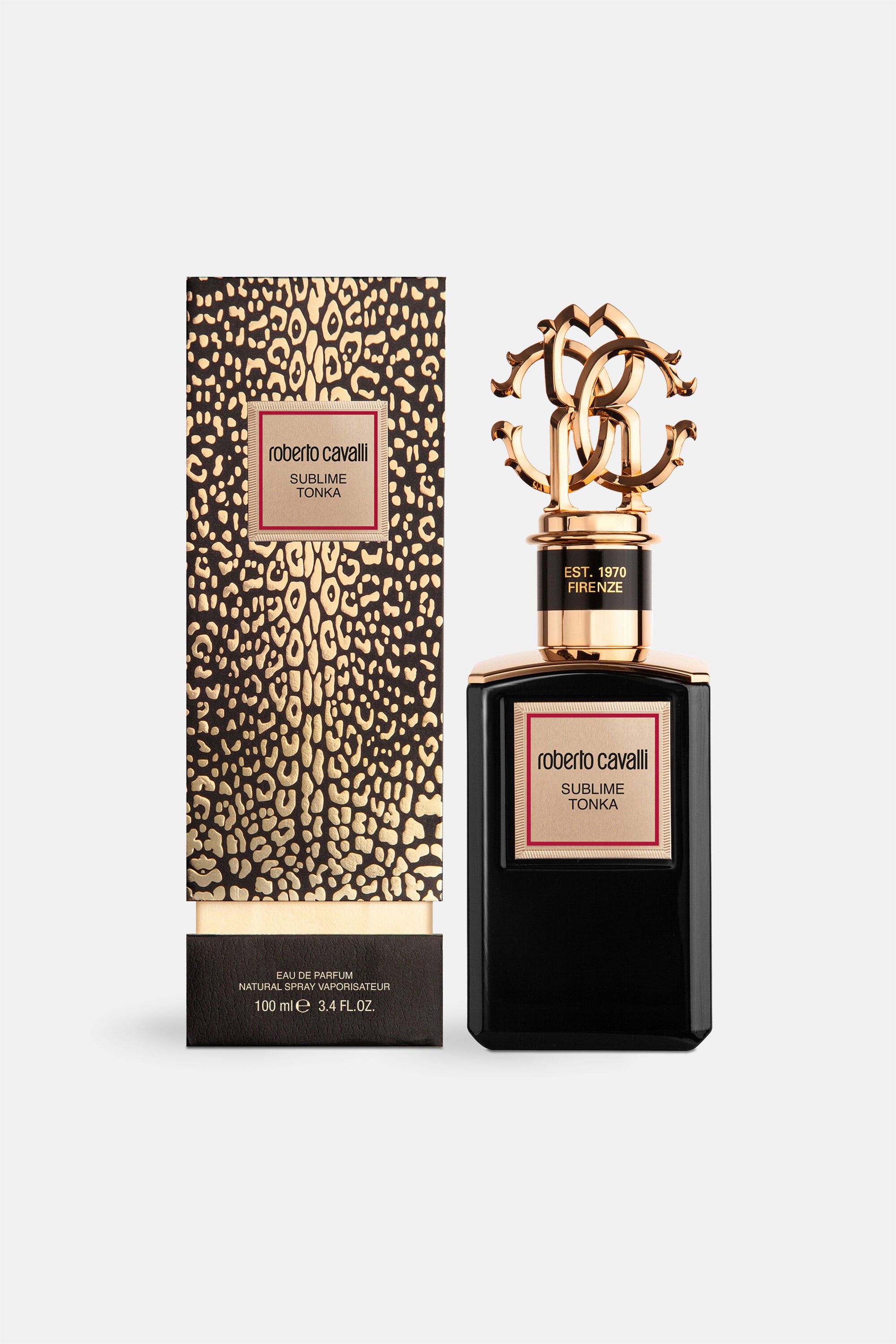 Roberto Cavalli Gold Collection Sublime Tonka EDP 100ml box and bottle front view