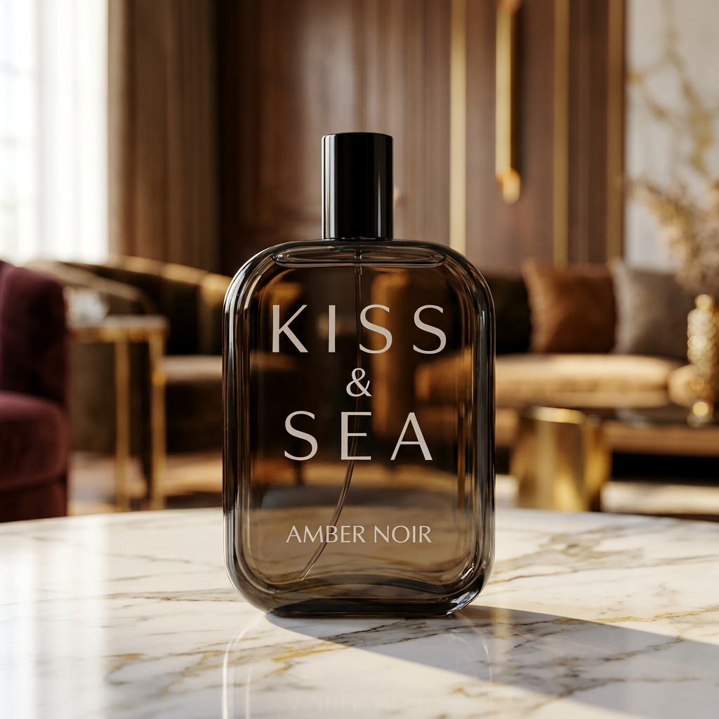 SAMAM KISS & SEA AMBER NOIR UNISEX EDP 100ML - lifestyle render