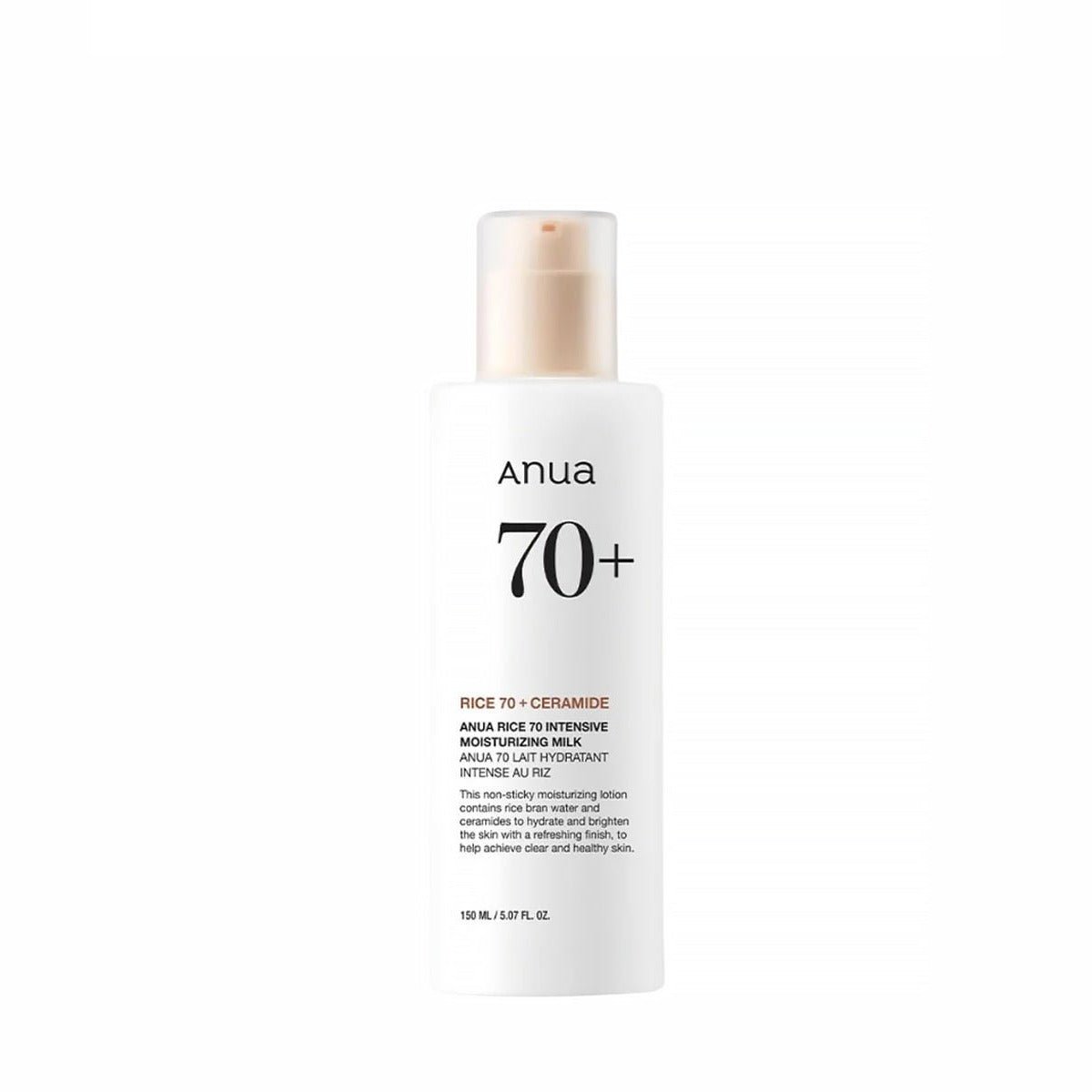 ANUA RICE 70+ CERAMIDE INTENSIVE MOISTURIZING MILK 150ML - Al Himyan Perfumes | عطور هميان | Oud & Luxury Fragrances - ANUA