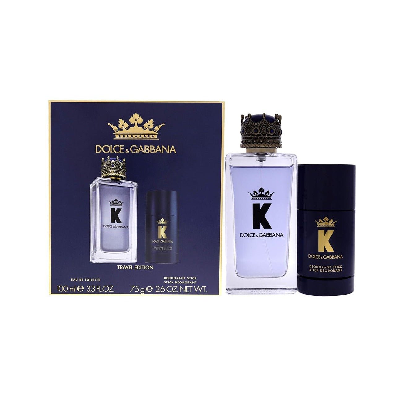 D&G KING EDT 100ML+75ML DEO STICK SET - Al Himyan Perfumes | عطور هميان | Oud & Luxury Fragrances - Dolce & Gabbana Main image