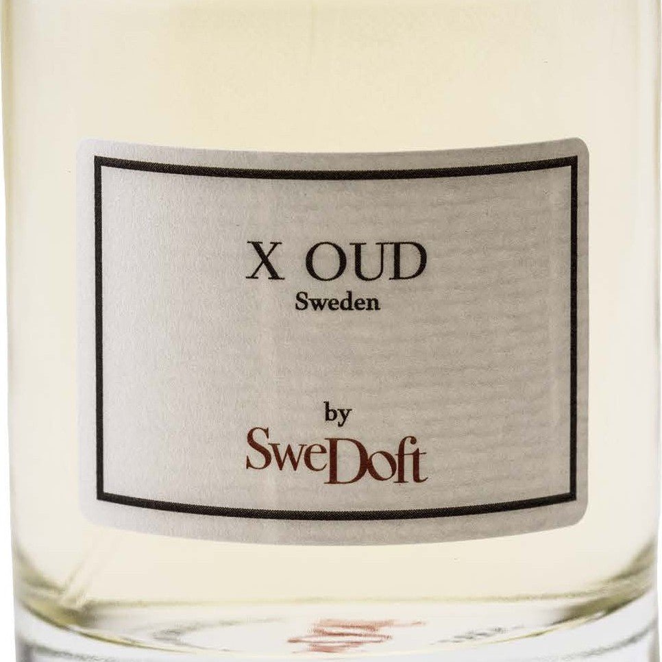 SweDoft X Oud Eau de Parfum 100ml label detail