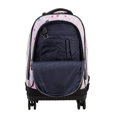 Wires 4 Wheel School Backpack Trolley Set of 3 Rainbow Rain