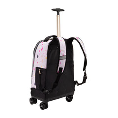 Wires 4 Wheel School Backpack Trolley Set of 3 Rainbow Rain