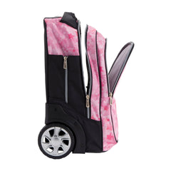 Wires Mini Wheel School Bags Trolly Set of 3pcs Star Pink