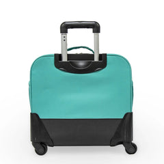 Wires 3 Piece Set - 4 Wheels School Bag trolley with Lunch Bag + Pencil Case + Water Bottle & Wires Stationary Teal